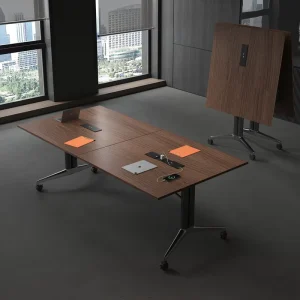 Folding Bamboo Conference Table Business chic Mobile Long Desk Modern Minimalist Design Offices Meeting Rooms Direct Factory