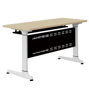 Folding Bamboo Rectangle Training Table Chair Set Mobile Long Bench Modular Conference Table Minimalist Double seat