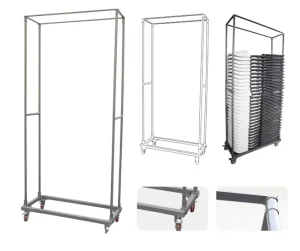 Folding Chair Trolley Hotel Trolley Hotel Furniture Metal Commercial Furniture