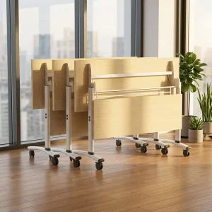 Folding Conference Table Movable Modular Desk for Office Classroom Training Space Saving Meeting Room Furniture Portable