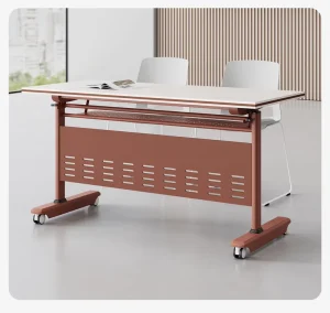 Folding Conference Table Movable and Modular Small School Meeting and Training Table and Chairs Rectangular Freely Configurable