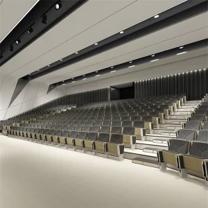 Folding Fabric Theater Room Auditorium Cinema Chair Church Seat with Writing Table