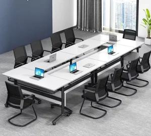 Folding Metal Fliptop Training Table for College Classroom Foldable Desk for Classroom Training Room
