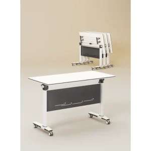 Folding Metal Training Table with Wheels Modern Design for Office Home Office Hotel and School Use