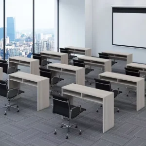 Folding Modular Training Table 800 Flip Top Wheels Modern Design Environmental Friendly Board 5mg/100g Formaldehyde