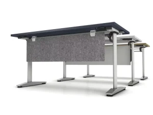 Folding Office Table with Wheels Stackable Foldable Portable Gliding Seat Training Study Work Office Desk Furniture