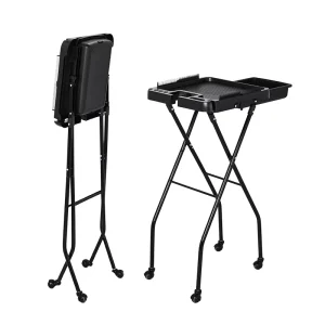 Folding Salon Tray Hair Cart Hair Stylist Rolling Tattoo Beauty Medical Trolley