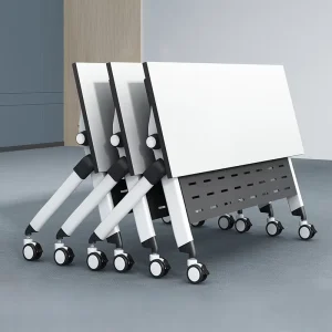 Folding Training Table with Wheels Combination Splicing Conference and Long Reading Desk for Institution