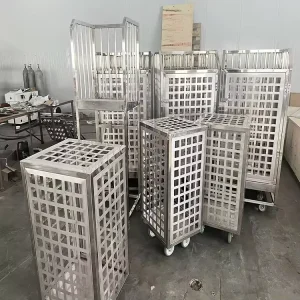 Food Grade Stainless Steel 20 Tiers Bakery Trolley Gastronorm GN Pan Rack Cart Drying Rack Trolley with Heat Resistant Casters