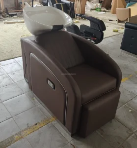 For Sale Luxurious and Multifunctional Shampoo Chairs pink Shampoo Bowl and Chair Hair Salon Shampoo Chair