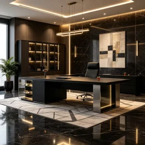 Foshan Based Luxury Executive Office Furniture with Office Desks and Office Table in Modular Lshape for Administrative Office