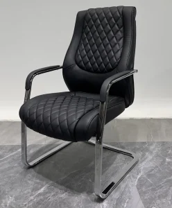 Foshan Factory Modern Home Office Hotel Furniture Executive Visitor PU Leather Guest Chair Swivel Computer Staff Talk Chairs