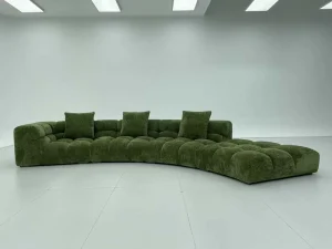 Foshan Furniture Italian Design Quality Modern Modular Sectional Wood+Fabric Rectangle Sofa One Seat Foam Filling Cushion Back 1