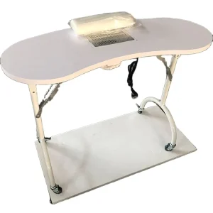 Foshan Furniture Portable Arm Rest Nail Tables Used Manicure on Wheel Professional Custom Color and Size for Nail Salon