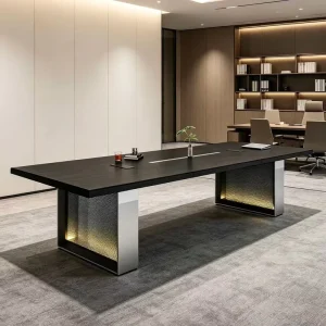 Foshan Luxury Modular Home Furniture 10 Person Small Wooden Meeting Room Modern Conference Office Table