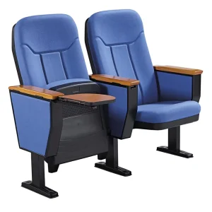 Foshan Modern Design Theater Seating Auditorium Padded Upholstered Stackable Fabric for Church School Hotel Hospital