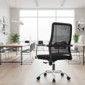 Foshan Steel Frame Mesh Office Chair Without Wheel Sled Stationary for Meeting Reception Visitor Guest Events Waiting