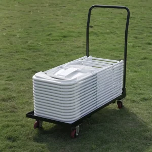 Four Wheels Chair Trolley for Plastic Resin Chairs for Living Room Hotel Kitchen Storage and Transport