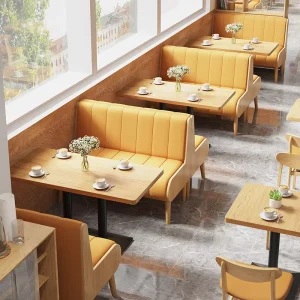 Frame Restaurant Booths Dining Table and Chair Factory Ash Wood New Design Chinese for Fast Food Restaurant Dining Set Modern