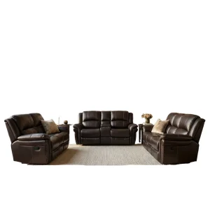 Frank Furniture High Grade 3+2+1 Recliner Sofa Set Convertible Cooling Extendable Fabric for Hotel Living Room