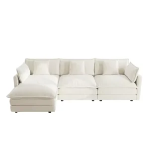 Free Combination Modular L Shaped Sectional Sofa Reversible Ottoman Oversized Couch for Living Room Home Theater