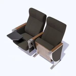 Free Custom logo Modern Auditorium Seating Aluminum Alloy Church Benches Folding Theater Seats with Writing Pads