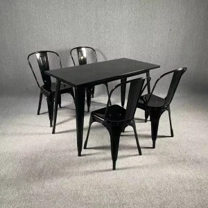 Free Sample Commercial Furniture Set Industrial Antique Wrought Iron Table Chair Restaurant Hotel Outdoor Villa Living Room