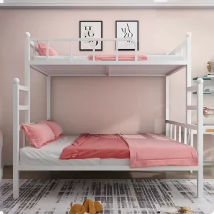 Free sample simple bunk Metal Bed Frame double layer beds customized size for bedroom dormitory family multi child bed frame