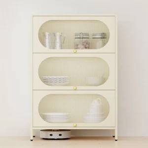Freestanding 2 Drawer Steel Trash Can Garbage Bin Cabinet Modern Living Room Bedroom Waste Bin Bracket Sorting Friendly