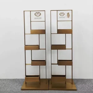 Freestanding Brochure and Contract Display Rack for Real Estate Sales Office Floor Standing Magazine Leaflet Document Storage Rack