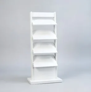 Freestanding Four tier Bookshelf Magazine Rack Metal Document Stacking Rack for Promotion and Manual Presentation