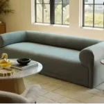 French Retro Modular Sofa Modern Minimalist Sky Blue Living Room Hotel Bedroom