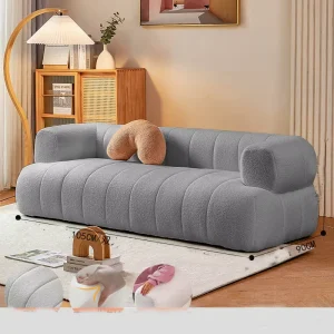 French Style Sofa Retro Cream Nordic Straight Couch Living Room Sofas Set 2 3 Person Designer Sofa Set Furniture Manufacturer