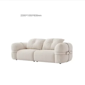 French-style Light Luxury Chenille Fabric One-seat Sofa Small Living Rooms Dopamine-inspired Straight-line Pink Hotel Use