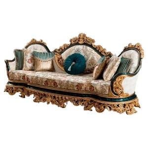 French style Luxury Solid Wood Carved Combination Arc shaped Sofa European style Living Room Hotel Commercial Set Sponge