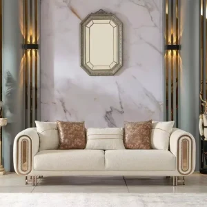 French style Vintage Wabi sabi Velvet Sofa Straight row Design Suitable for Small Large Spaces One Seat New Internet famous