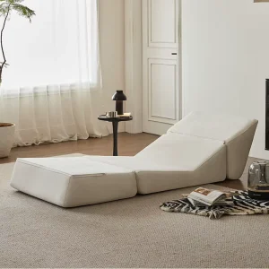 Fruinistyle Modern Design Fabric Compression Sofa Foldable Lazy Recliner for Small Spaces Convertible Extendable for Home Living