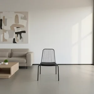Full Assembly Industrial Style Modern Metal Dining Chair with Removable Cushion Eco Friendly and Durable