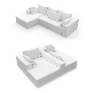 Full Compressed Factory Custom Combination Modular Sofa Salon White Combination Sofa Living Room I L Shaped Sectional Sofa Bed