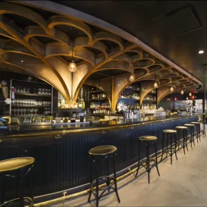 Full Custom Bar Interior Design Service Industrial Style Bar Counter and Furniture Set Manufacturing Pub Shop Renovation