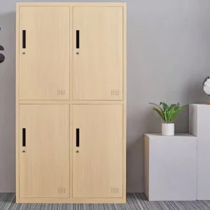 Full Height Metal Office File Cupboard Steel Filing Storage Cabinet with Glass Swing Door