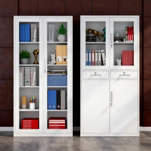 Full Series Lockable Steel Office File Cabinet All Models Glass Drawer Solid Door Adjustable Shelf Metal File Cabinet