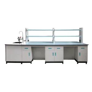 Full Steel Wood PP Corner Dental Lab Work Bench Workstation Floor Mounted Laboratory Pathology Lab Bench