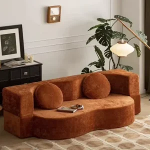Functional Convertible Cloth Sofas Bed High Density Foam for Living Room