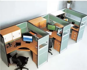 Functional Secretary Office Cubicles Designed for Small Working Area