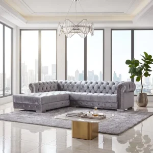 Furniture Factory Luxury Sofa Set Velvet Fabric Living Room Sofa Sectional