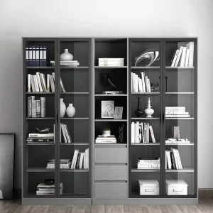 Furniture Mdf Display Bookcase Nordic Style Corner Industrial Bookshelves Children’s Library Bookshelf With Drawer