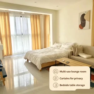 Furniture Modern Solid Wood Soft Bed Queen Tatami Bed Japanese Style with Storage