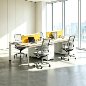 Furniture Office 4 Way Workstation Cubicle Call Center Coworking Office Desk 2 4 6 Person Employee Computer Desk for Office