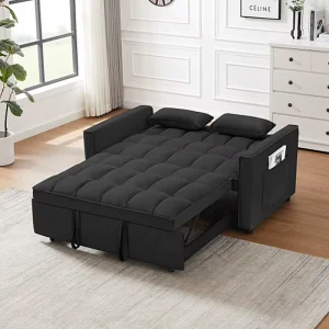 Futon Sofa Bed Convertible Comfort Bedroom Living Room Daybed Velvet Fold Armchair Sofa Bed Folding Two Seat